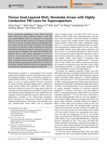 Porous DualLayered MoOx Nanotube Arrays with Highly Conductive
