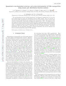 Quantitative size-dependent structure and strain determination of