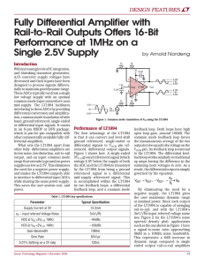 Dec 2005 Fully Differential Amplifier with Rail-to