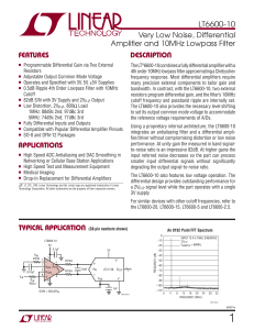 LT6600-10 - Very Low Noise, Differential Amplifier and 10MHz