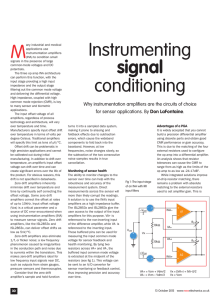 Instrumenting signal conditioning