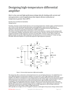 Designing high-temperature differential amplifier