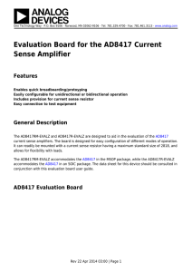Evaluation Board for the AD8417 Current Sense Amplifier - Digi-Key
