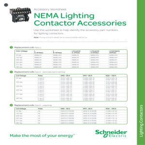 NEMA Lighting Contactor Accessories