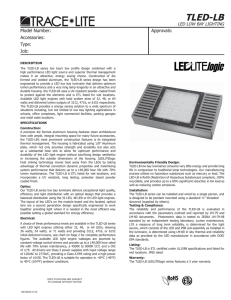 Tracelite LB-64-DT-WH 71 Watt LED Low Bay Spec Sheet