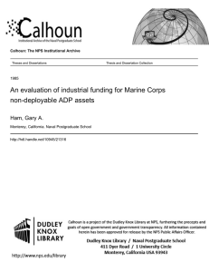 An evaluation of industrial funding for Marine Corps non