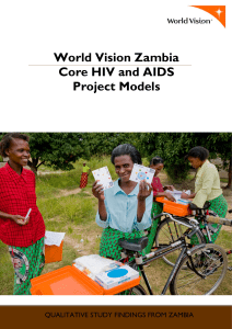 World Vision Zambia Core HIV and AIDS Project Models