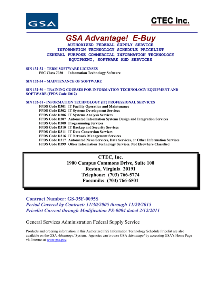 GSA Advantage! EBuy