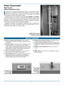 Power Commander Power Distribution Units Product Specifications