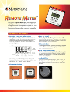 Morningstar RM-1 Remote Meter Digital Display