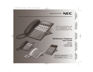 DSX Multibutton Telephone User Guide
