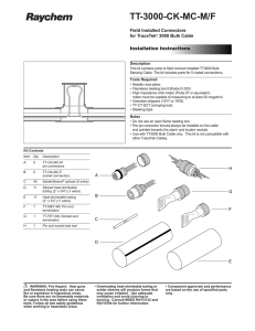 Field Installed Connectors For TT3000 Installation Instructions