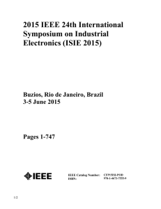 2015 IEEE 24th International Symposium on Industrial Electronics