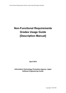 Non-Functional Requirements Grades Usage Guide [Description