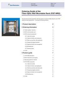 Ordering Guide of the Fiber-Optic Wall Mountable Rack (FIST-WR2)