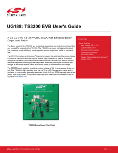 TS3300 EVB User`s Guide -- UG188