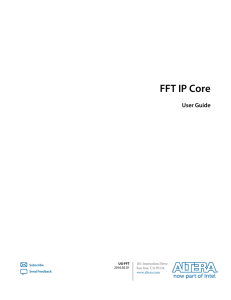 FFT IP CoreUser Guide