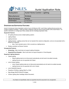 Lighting Configration - Auriel 2.0