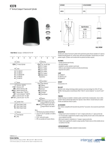 8” Vertical Compact Fluorescent Cylinder