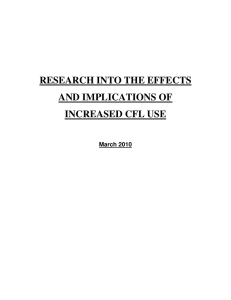 research into the effects and implications of increased cfl use