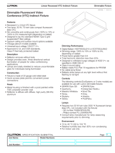 2 x 2 ft Recessed Dimmable Fluorescent Video