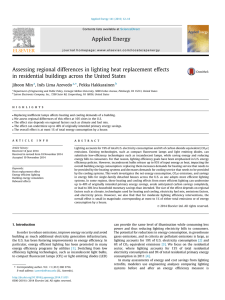 Assessing regional differences in lighting heat