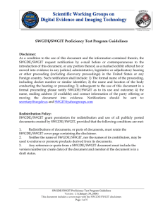 SWGDE/SWGIT Proficiency Test Program Guidelines