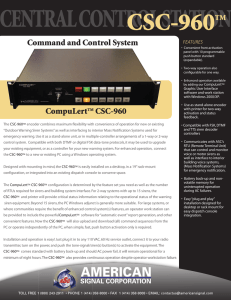 CENTRAL CONTROL STATION - Wisconsin Exporters Online