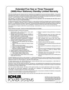 Warranty, Optional Five-Year or Three Thousand (3,000)