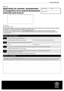 Form 12 - Application for renewal, reinstatement or recognition of an