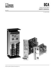 user`s manual - Moore Industries