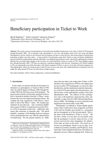 Beneficiary participation in Ticket to Work