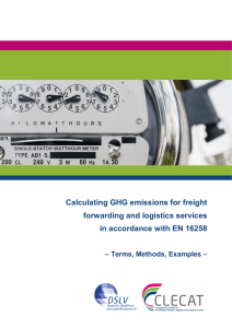 Calculating GHG emissions for freight forwarders and