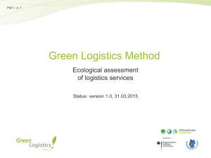 Recommended procedure of Green Logistics method