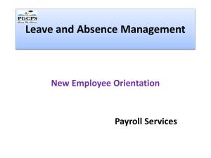 Leave and Absence Management PowerPoint