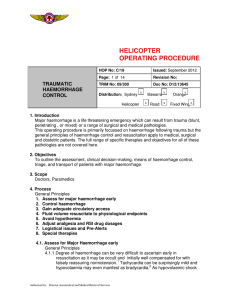 HELICOPTER OPERATING PROCEDURE