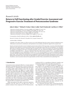 Return to Full Functioning after Graded Exercise Assessment and
