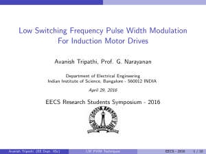 Low Switching Frequency Pulse Width Modulation For Induction