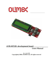 AVR-MT-128 DEVELOPMENT BOARD WITH MEGA128