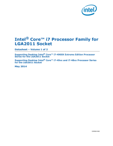 Intel® Core™ i7 Processor Family for LGA2011 Socket Datasheet