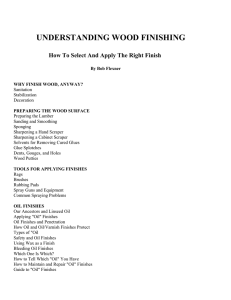 understanding wood finishing