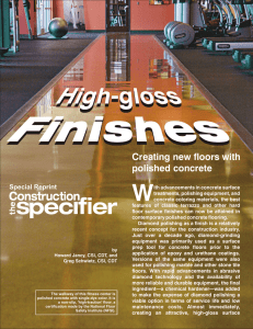 Creating new floors with polished concrete