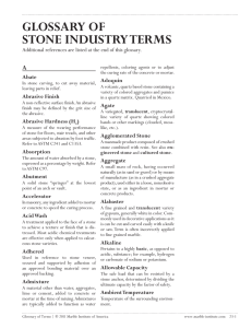 glossary of stone industry terms
