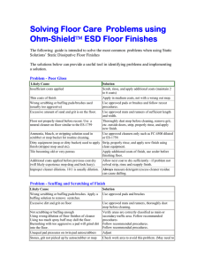 ESD Floor Finish Problems/Remedies