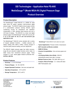 MGA-9V Product Overview - SSI Technologies, Inc.