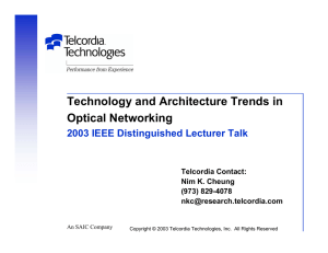 Technology and Architecture Trends in Optical Networking