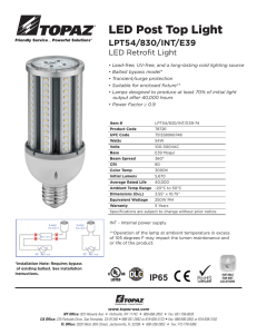 LED Post Top Light