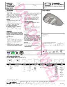 rm led roadway - Hubbell Outdoor Lighting