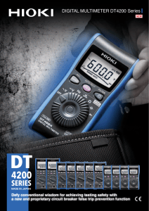 DIGITAL MULTIMETER DT4200 Series