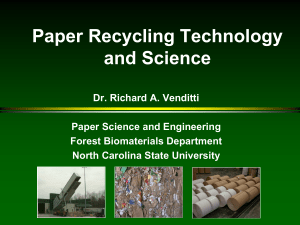Paper Recycling Technology Detailed Part 1